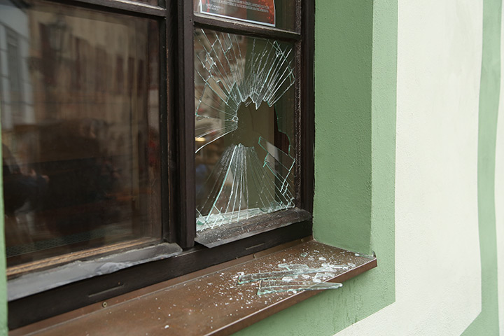 A2B Glass are able to board up broken windows while they are being repaired in Stowmarket.